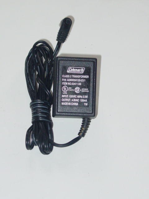 NEW Coleman A28W050120-23/1 AC Adapter 5347-120 4.8VAC 120mA A28W050120-231 - Click Image to Close